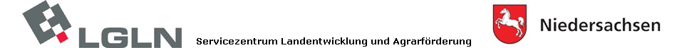 Logo des Landesamts für Geoinformation und Landentwicklung Niedersachsen (LGLN) - Servicezentrum Landentwicklung und Agrarförderung