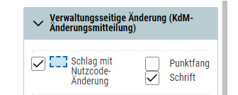 KdM Änderungsmitteilung - Nutzcode Änderung