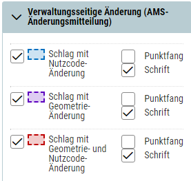 Verwaltungsseitige Änderung AMS